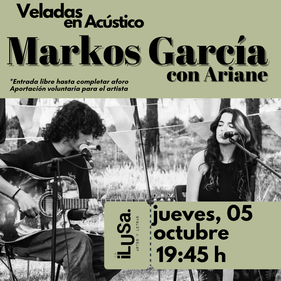 Cartel Markos García concierto acústico en Bilbao en la ilusa