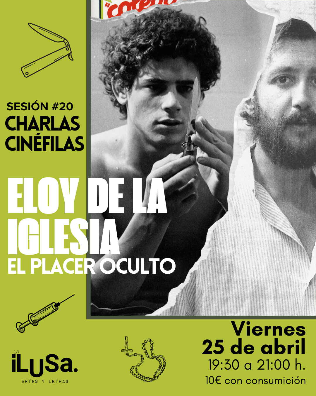 Charlas cinéfilas en la Ilusa en Bilbao. Este mes dedicado a Eloy de la Iglesia