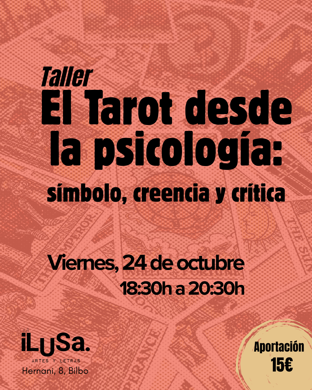 taller de tarot desde la psicología. Charla en La ilusa en Bilbao