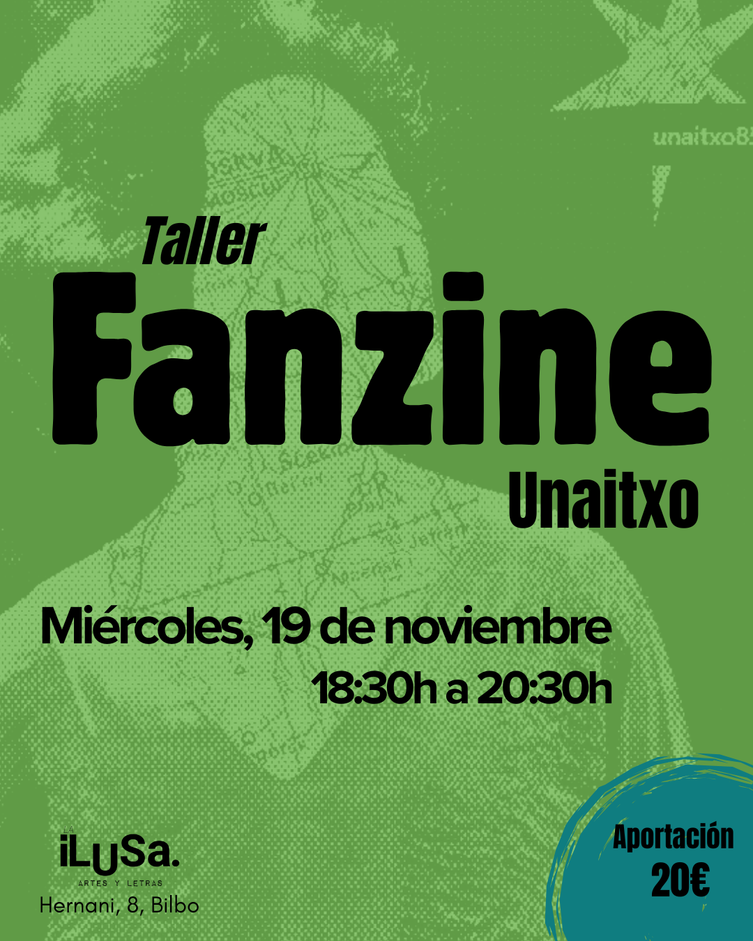Taller de Fanzine en Bilbao en La ilusa de la mano de Unaitxo