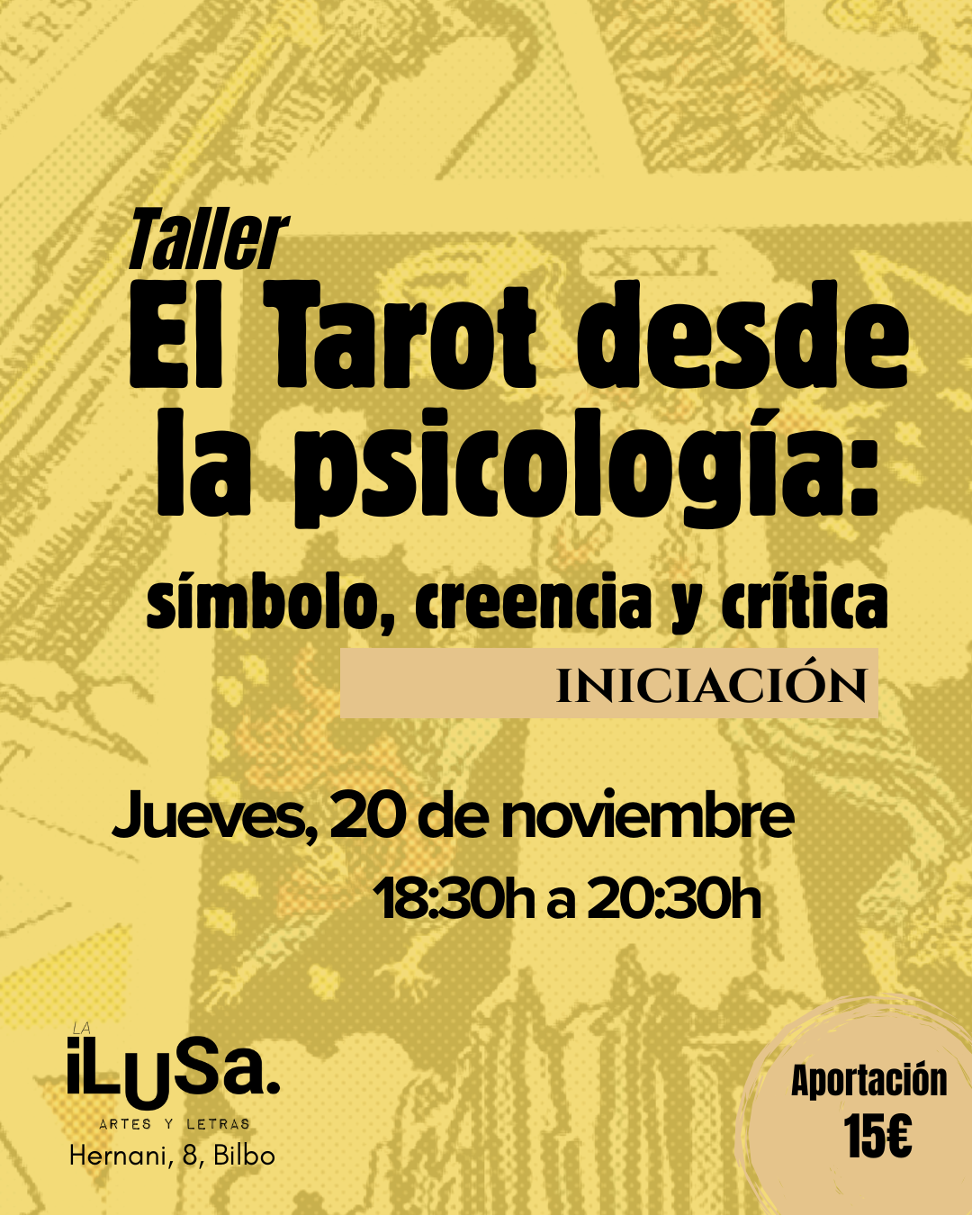 taller de tarot iniciación en La ilusa Bilbao