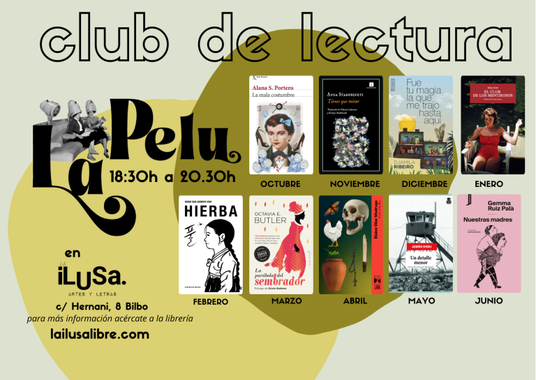 cartel libros club de lectura La pelu